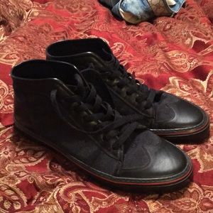 Black Gucci monogram sneakers